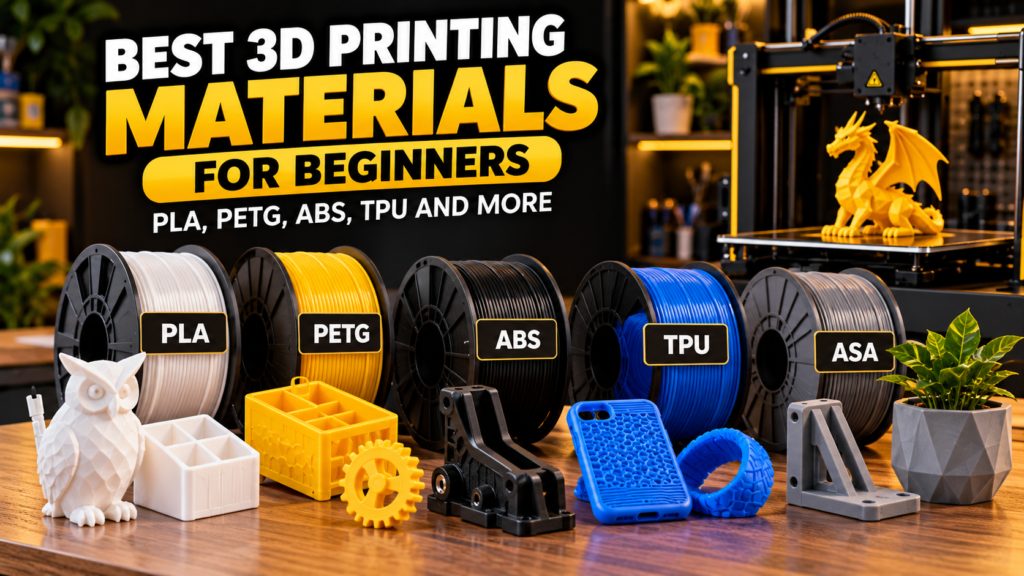 Best 3D Printing Materials for Beginners: PLA, PETG, and More